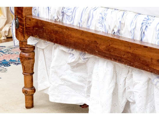 American Sheridan Full Size Figured Maple Poster Bed Frame, Ca. 1830-50