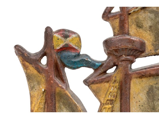 Antique Cast Iron Clipper Ship Doorstop