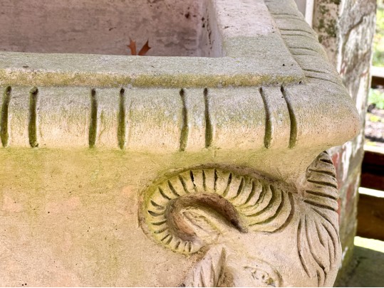 Pair Of Cast Stone Garden Planters