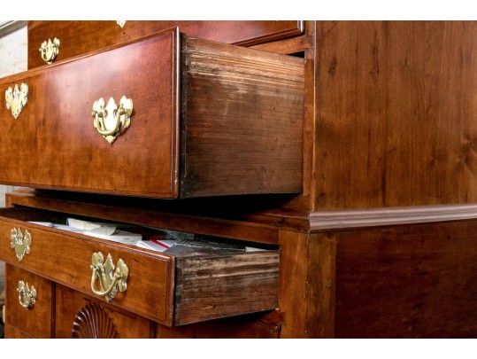 American Queen Anne Cherry Highboy, Probably Connecticut, Ca. 1750-70