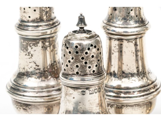 Collection Of Six Assorted Sterling Silver Casters, 8.95 Ozt.