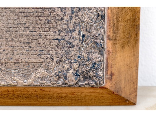 Antique Silver Plaque Recounting The Italian Front Of World War I