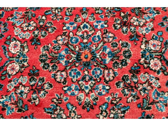 Antique Hand-Knotted Wool Persian Sarouck Carpet, 9'-3 X 6'-1