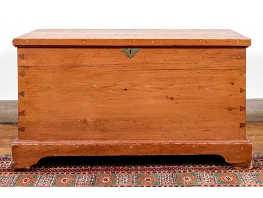 New England Pine Blanket Chest, 19th Century