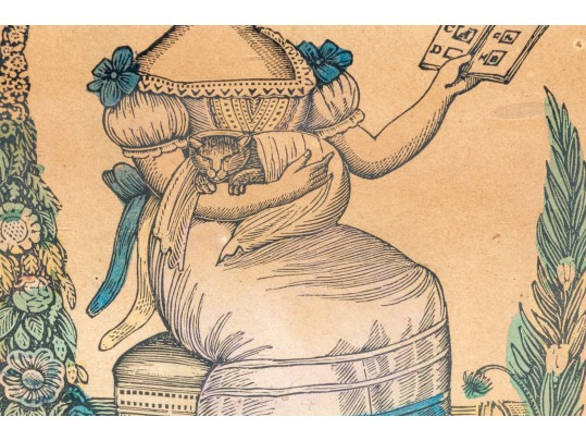 Two Antique 19th C. Hand-colored Prints