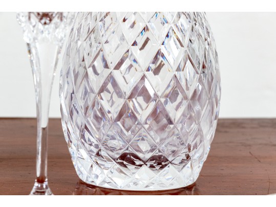 Waterford Lidded Decanter With Four Goblets