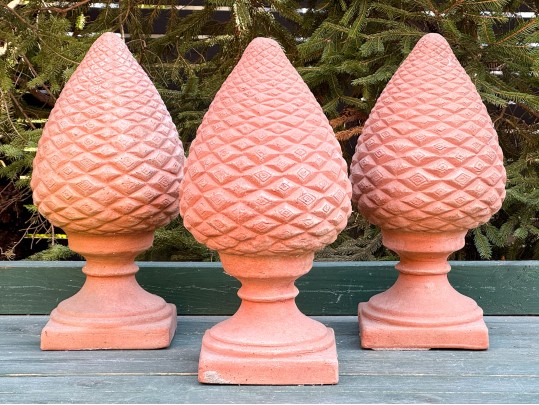 Three Terracotta Finials