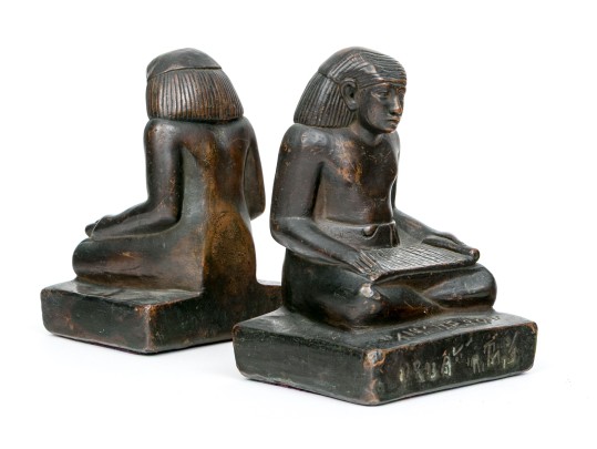 Pair Of Egyptian Revival Style Copper Clad Bookends