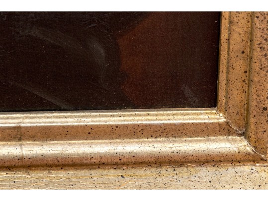 Antique Oil On Panel, Portrait Of A Woman