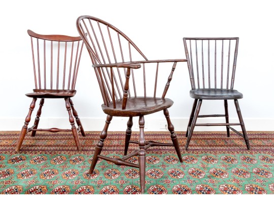 Suite Of Three Antique Windsor Chairs