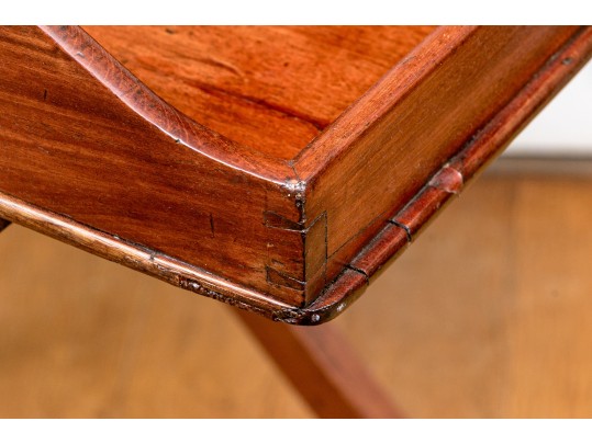 Large 19th Century Butlers Tray Top Table With Removable Tray