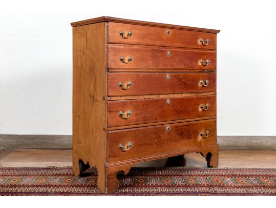 Classic New England Federal Pine Blanket Chest, Ca. 1790-1820 