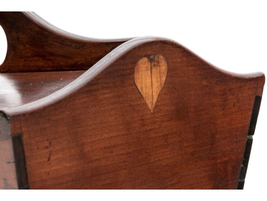 Pennsylvania Cherry Heart-Motif Cutlery Box, First Half 19th Century