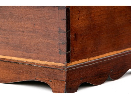 Pennsylvania Cherry Heart-Motif Cutlery Box, First Half 19th Century