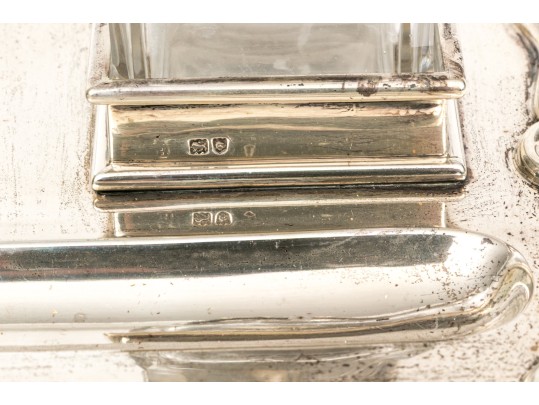 Charles Stuart Harris Sterling Silver Ink Standish, London Ca. 1897