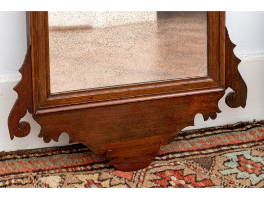 Pair Of Antique Mahogany Chippendale Style Looking Glasses, 19th Century