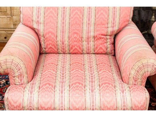 Pair Of Upholstered Down Blend Club Chairs