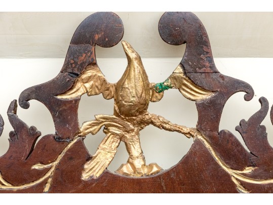 American Chippendale Mahogany Looking Glass, Ca. 1770-90