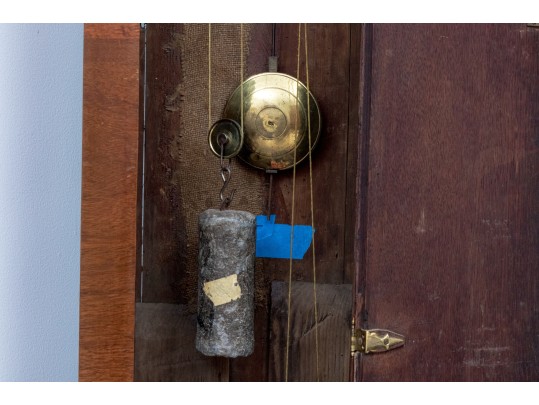 Antique Continental Walnut Tall Case Barley Twist Clock, First Half 19th Century