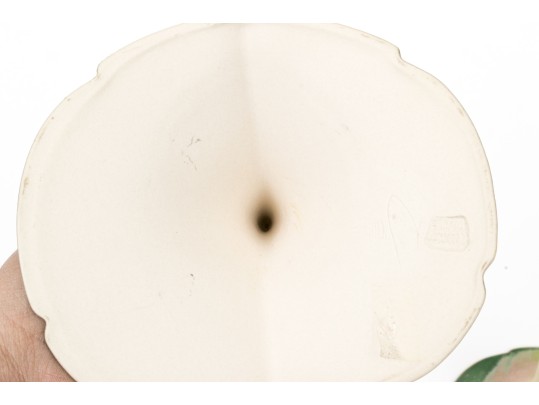 Pair Of Newman Ceramics Works Painted Ceramic Bud Vases