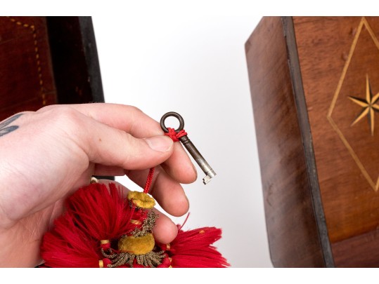 Two Antique Mahogany Knife Boxes