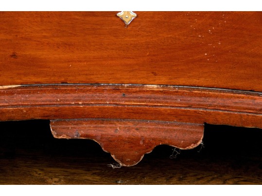 Massachusetts Mahogany Oxbow Slant Front Desk, Ca. 1760-80