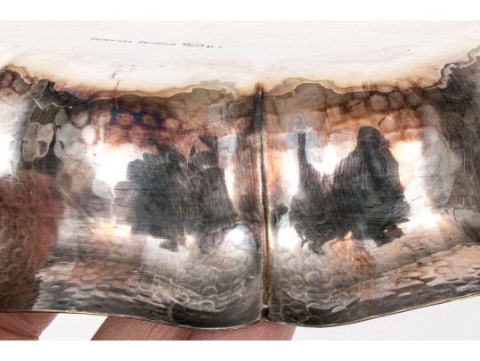 Italian Gianmaria Buccellati Sterling Silver Oval Bowl, 7.58 Ozt.