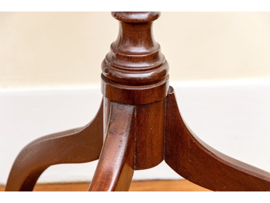 American Federal Tilt Top Mahogany Spider Leg Candle Stand, Ca. 1800-20
