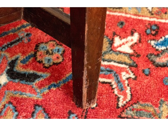 American Late Federal New England Upholstered Wingback Armchair, Ca. 1800-1820