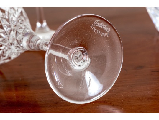 Waterford Lidded Decanter With Four Goblets