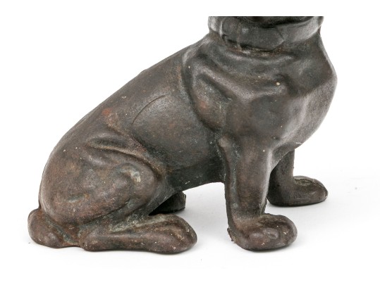 Cast Iron Seated Bulldog Form Door Stop