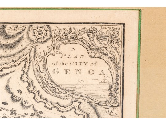 Antique Map Engraving By J. Stockade, Plan Of The City Of Genoa, Ca. 1800