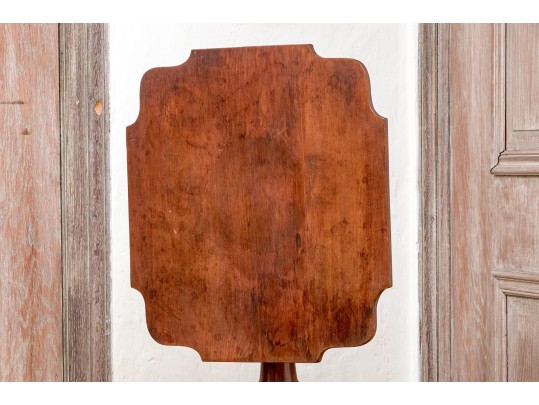 Connecticut Federal Cherry Tilt Top Spider Leg Candle Stand, Ca. 1790-1810