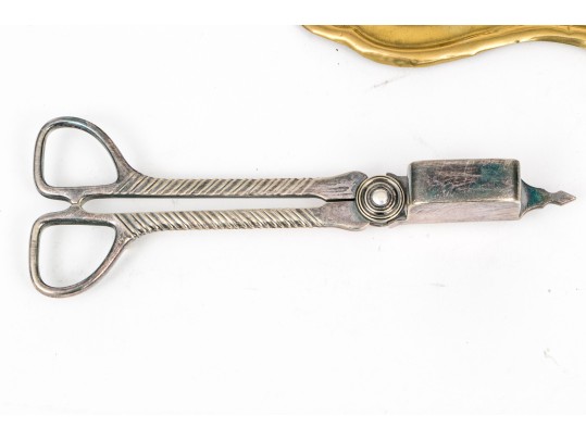 Assembled Collection Of Trays And Candle Wick Shears