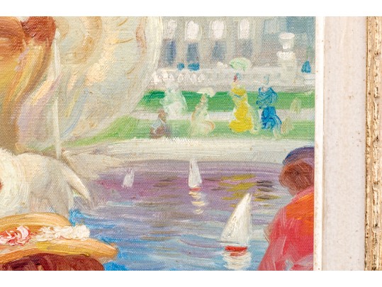 John Strevens (British, 1902-1990) Oil On Canvas, The Garden Of Luxembourg