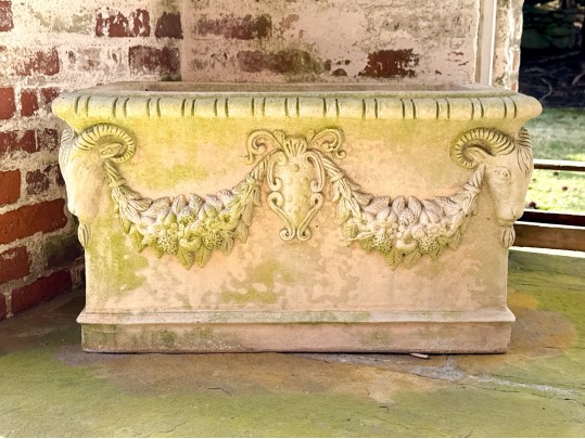Pair Of Cast Stone Garden Planters