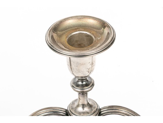 Pair Of Tiffany & Co. Sterling Silver Candelabra, 70.74 Ozt.