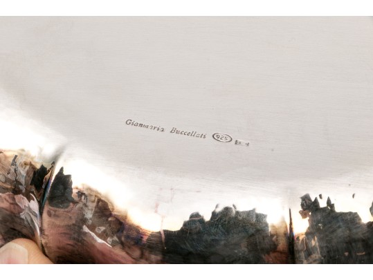 Italian Gianmaria Buccellati Sterling Silver Oval Bowl, 7.58 Ozt.