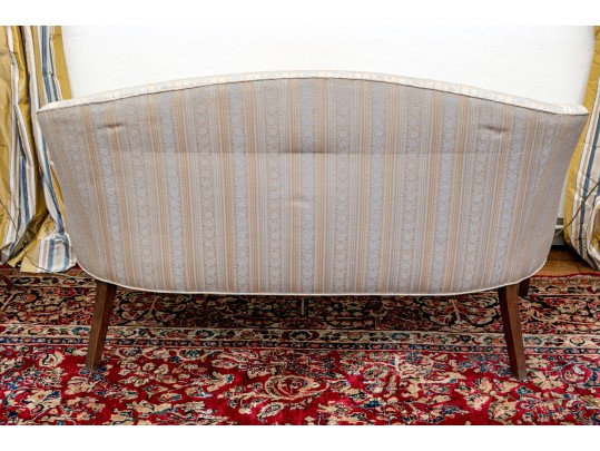 American 19th Century Five Leg Upholstered Settee