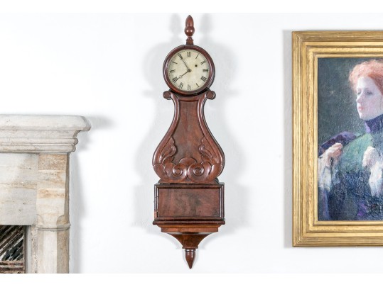 American Late Federal Lyre Clock, Probably Boston, Ca. 1825-35