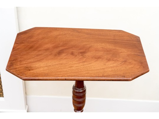 American Federal Tilt Top Mahogany Spider Leg Candle Stand, Ca. 1800-20