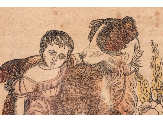 Set Of Two Antique Hand-colored Engraved Prints