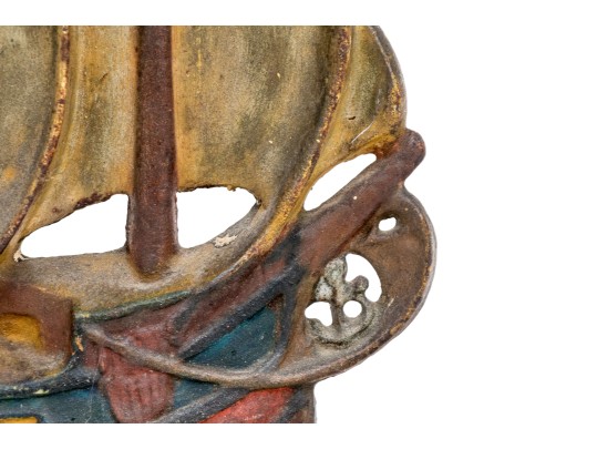 Antique Cast Iron Clipper Ship Doorstop