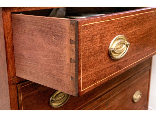 Antique American Centennial Federal Style Bookcase Cabinet