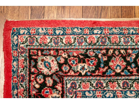 Antique Hand-Knotted Wool Persian Sarouck Carpet, 9'-3 X 6'-1
