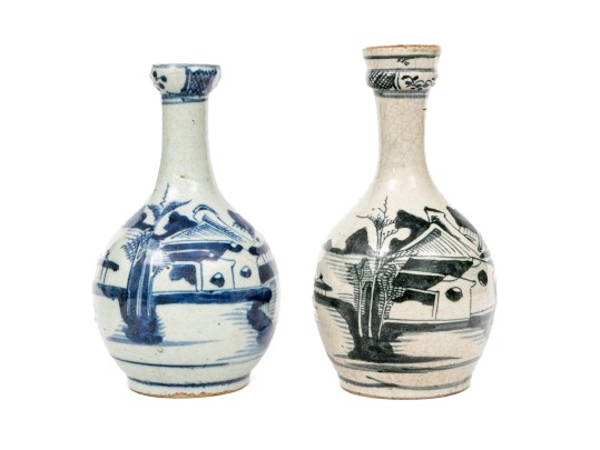 Two 18th-19th C. Chinese Export Porcelain Guglets