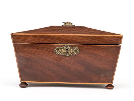 19th Century Casque Form Tea Caddy