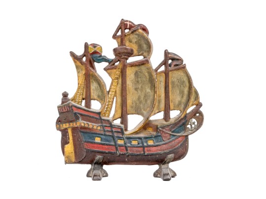 Antique Cast Iron Clipper Ship Doorstop