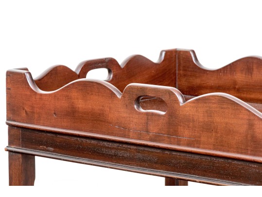 Handsomely Carved Mahogany Tray Top Table