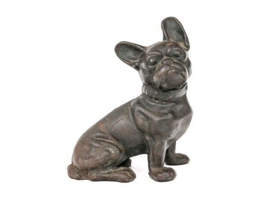 Cast Iron Seated Bulldog Form Door Stop